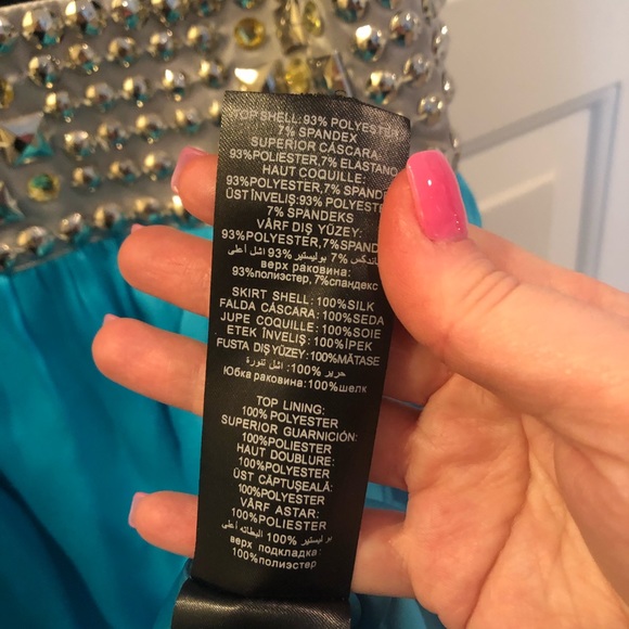 Bebe black and blue party dress - Picture 6 of 6